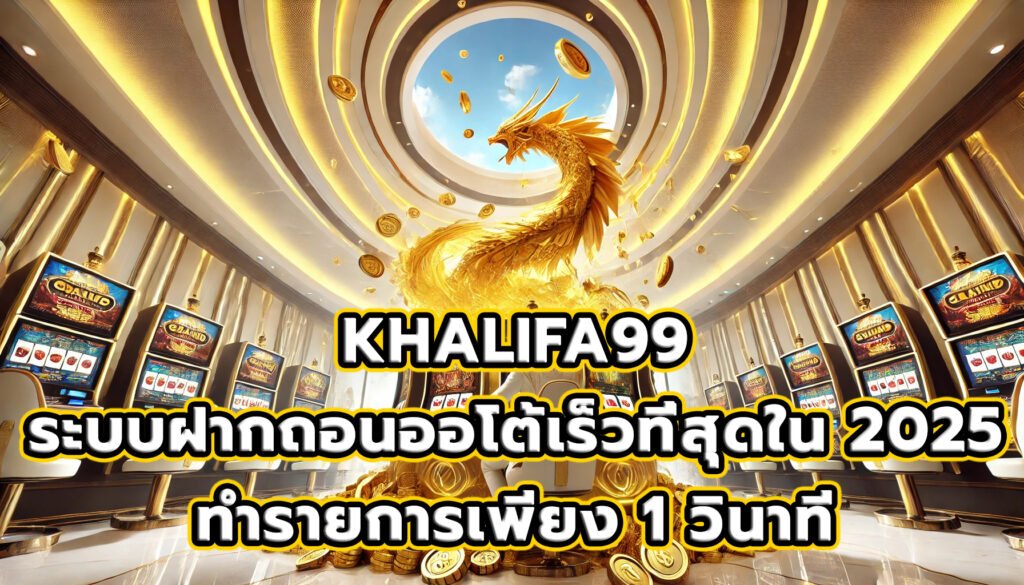 KHALIFA99 ระบบฝากถอนออโต้ที่เร็วที่สุดใน 2025 ทำรายการเพียง 1 วินาที
